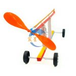 DIY橡筋風力小車 DIY Rubber Wind Powered Car  (彈性勢能轉動能,反沖力)