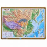 3D中國立體地形圖 小型 簡中 Physical map of China small size