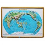 3D世界立體地形圖 小型 簡中 Physical map of the world Small size