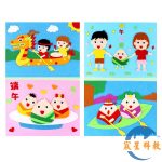 端午不織布貼畫