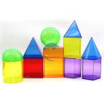 12件透明立體幾何積木 (10cm)
